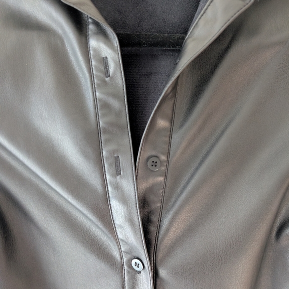 Max Studio Faux Leather Dress Size Small - Picture 6 of 8